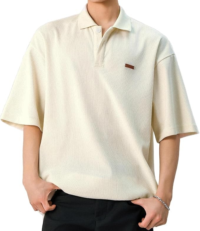 Men's Polo Shirt, Short Sleeve, Summer, Collared Shirt, Solid, Fashionable, Casual, Large Size, Loose Top, Soft Touch, Smooth, Comfortable, Elegant, Golf Men's Polo Shirt