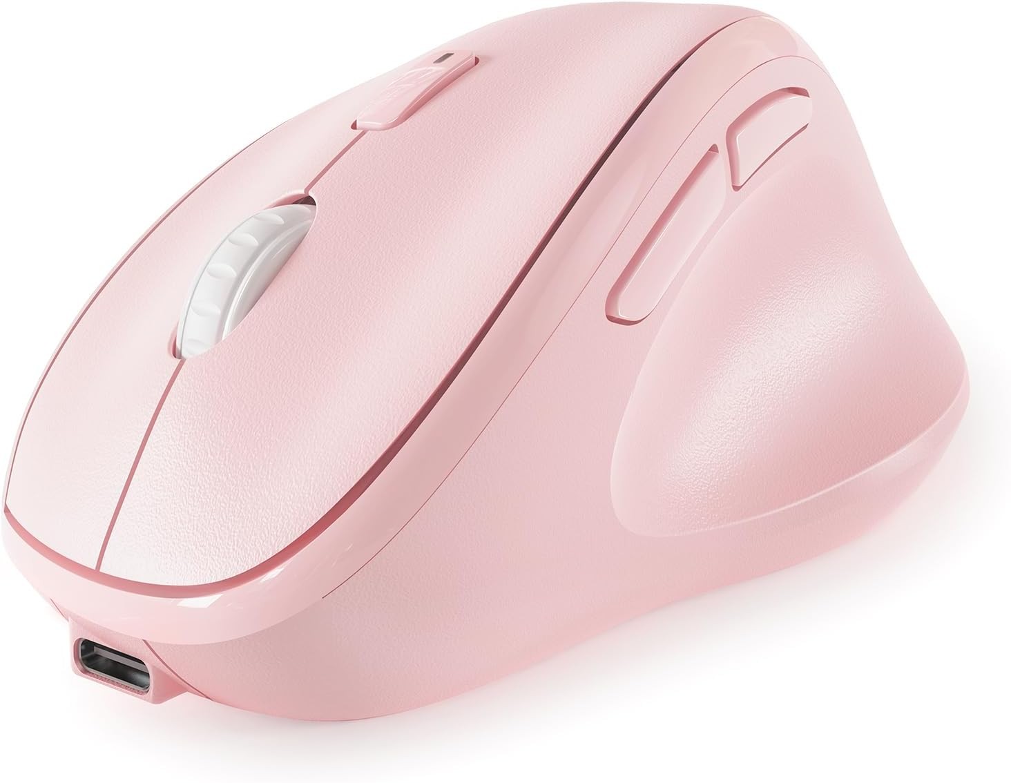 Micropack Wireless Bluetooth Mouse Ergonomic Vertical for Laptop MacBook PC Tablet Rechargeable Silent Click Multi-Device 3-Mode 2.4G Adjustable DPI Compatible with Windows Android iOS MacOS