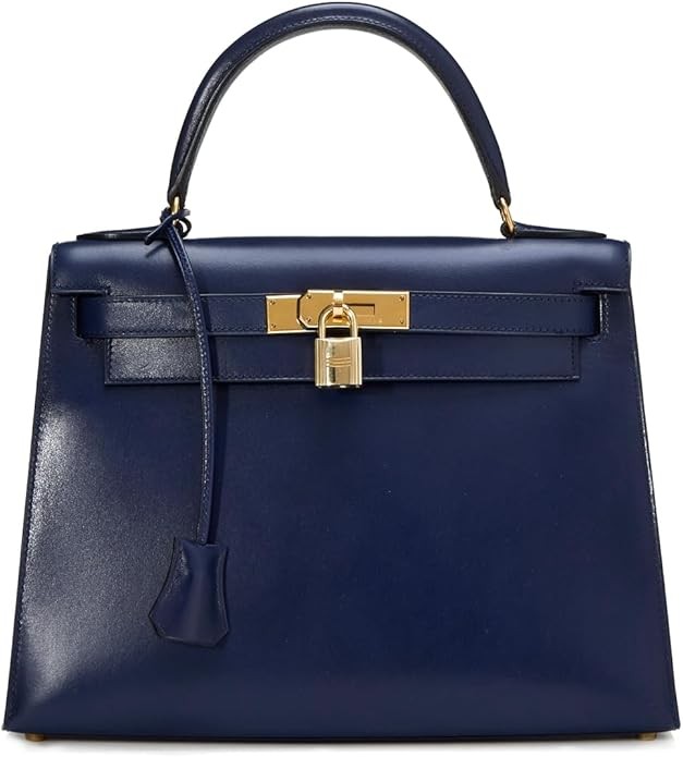 Women's Pre-Loved Hermes Blue Box Kelly 28 Satchel