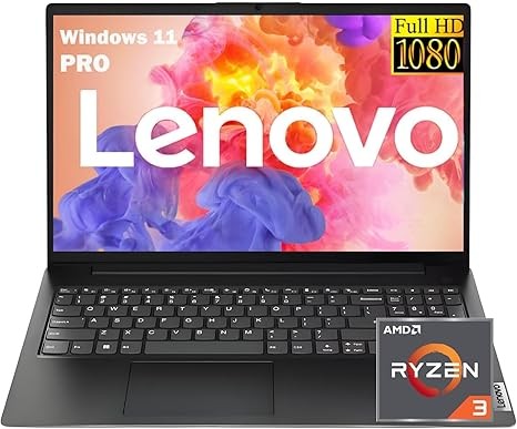 Lenovo 2026 V15 Laptop for Student & Business with Microsoft Office, AMD Ryzen 3 7320U (Beat i7-1065G7), 15.6'' FHD, Long Battery, 16GB RAM, 256GB SSD, Ethernet Port RJ-45, Windows 11 Pro, No Mouse