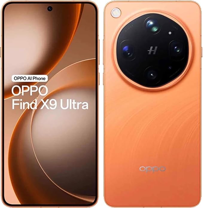 OPPO Find X9 Ultra Dual-SIM 512GB ROM + 12GB RAM (GSM Only | No CDMA) Factory Unlocked 5G Smartphone (Canyon Orange) - International Version