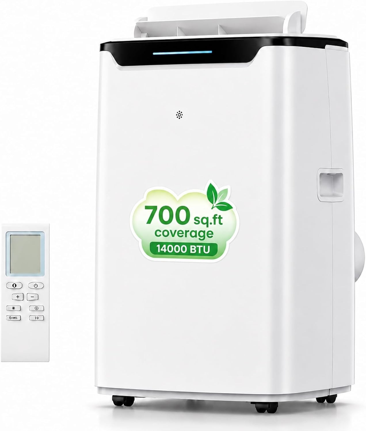 Portable Air Conditioner, 14000 BTU Fast Cooling for Large Rooms up to 700 Sq.Ft, 3-in-1 Energy Efficient Portable AC Unit with Upward Airflow, Sleep Mode, for Bedroom/Apartment/Living Room