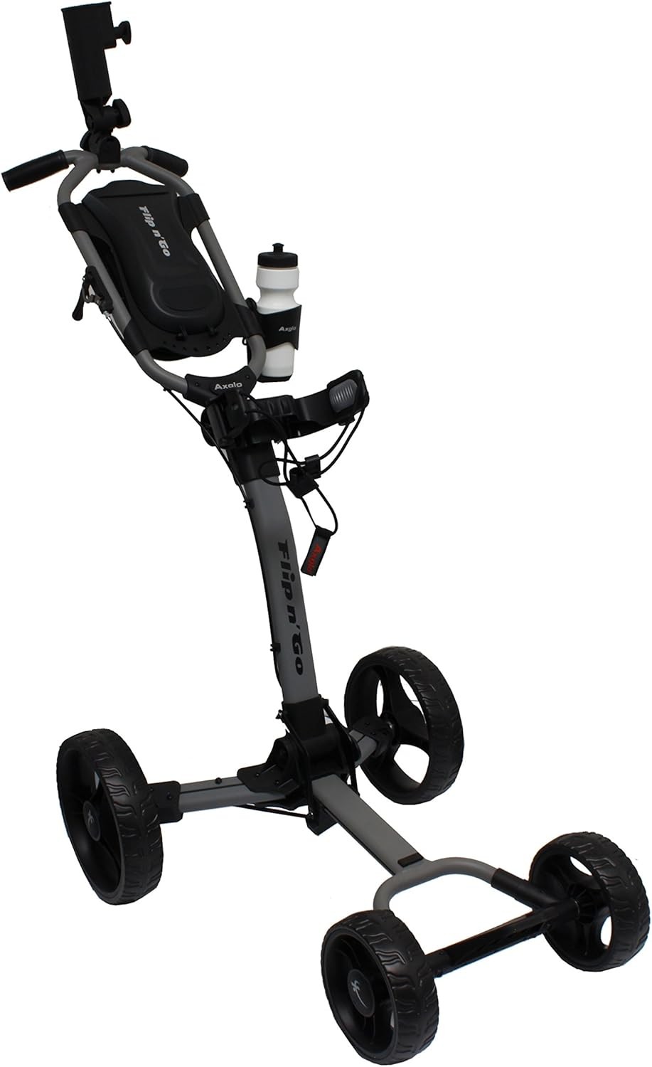 Flip N' Go 4 Wheel Golf Push Cart Grey/Black