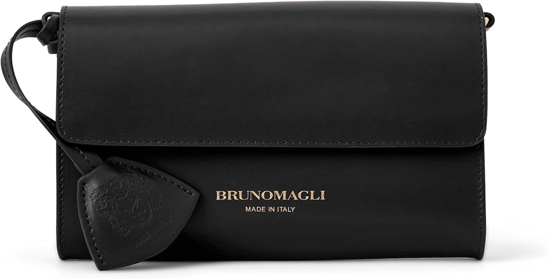 Bruno Magli Women's Marina Convertible Crossbody Bag, Black Leather