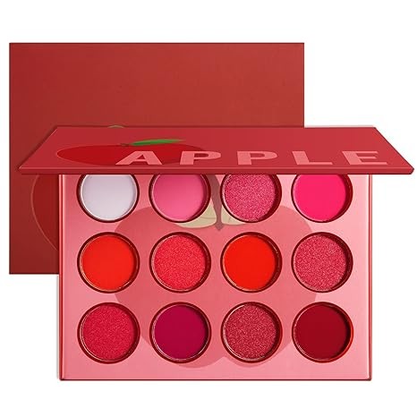 20pcs/lot Red Eyeshadow Palette Cosmetics Cute Blush Eye Shadow Custom With Logo(Mixed Color)