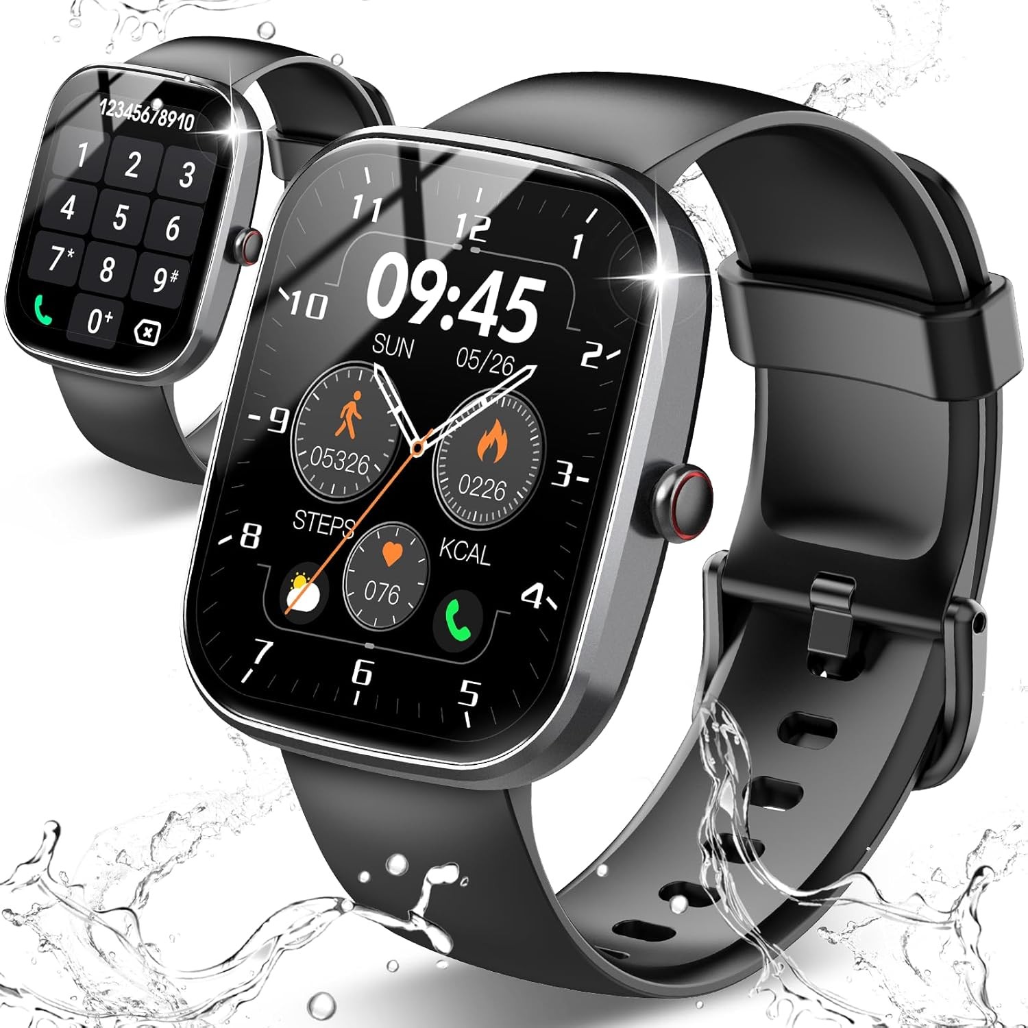 Csasan Smart Watch for Men Women(Answer/Make Call), 1.91" HD Screen Smartwatch Heart Rate/Sleep/Steps Monitor, 100+ Sports Fitness Watch, IP68 Waterproof Activity Trackers for Android iOS