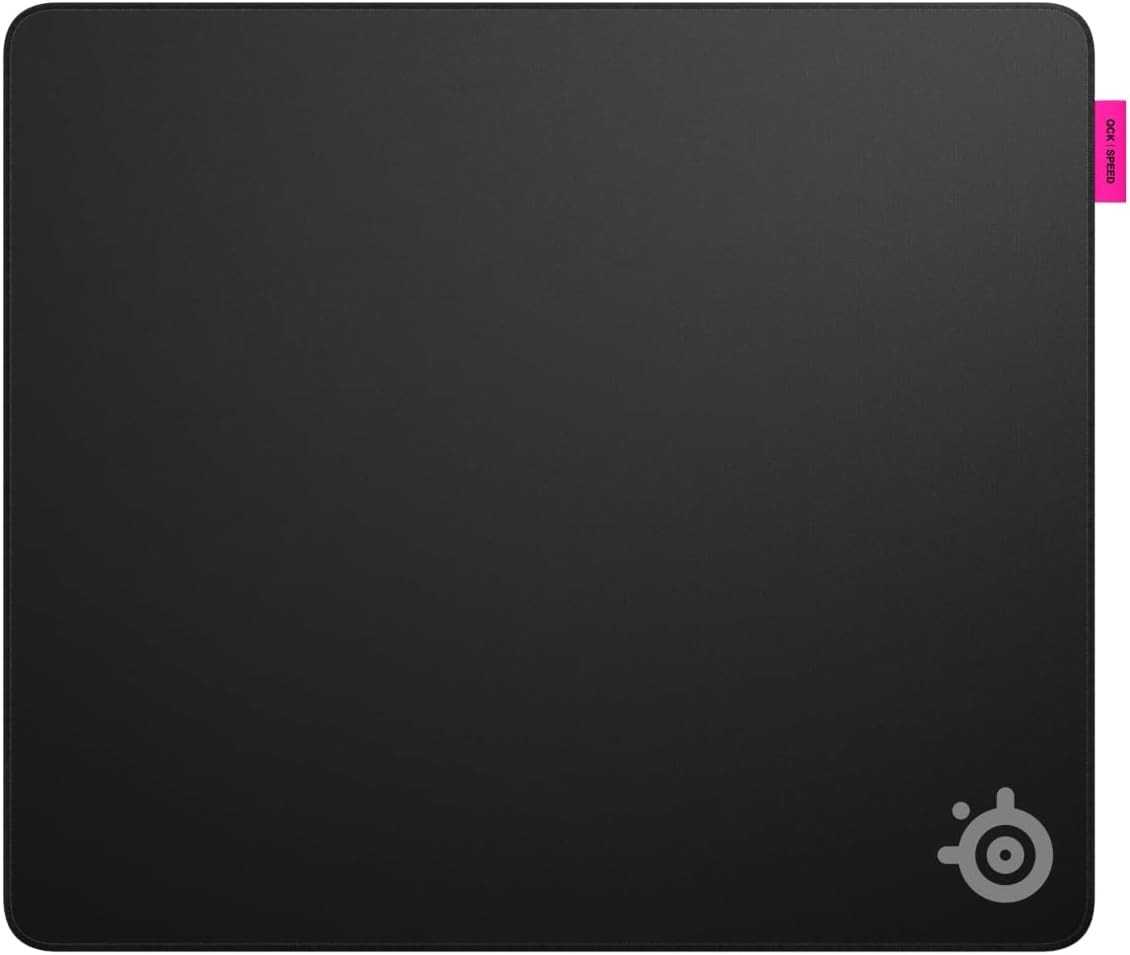 SteelSeries QcK L Performance Speed Gaming Mousepad — Extra Density for a Smooth Glide — Low-Profile Edge Stitching — Non-Slip Neoprene Rubber Base — 16.54 x 19.29 inch — FPS, MOBAs, RTS, MMO